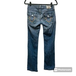 True Religion Rainbow Flap Straight Leg Jeans